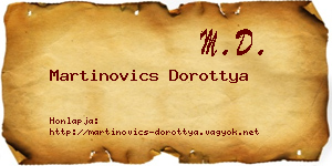 Martinovics Dorottya névjegykártya